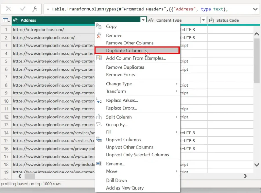 the art of data joining: a guide to discovering SEO insights - duplicate column